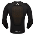 Image of black mountain bike jacket with built-in protective pads